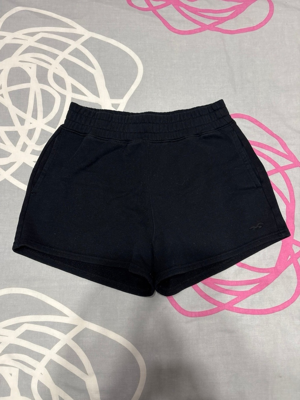 Hollister Black Ultra High-Rise Dad Shorts